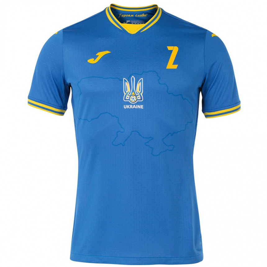 Kids Football Ukraine Kostyantyn Vivcharenko #2 Blue Away Jersey 24-26 T-Shirt Nz