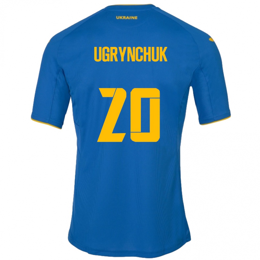 Kids Football Ukraine Artem Ugrynchuk #20 Blue Away Jersey 24-26 T-Shirt Nz