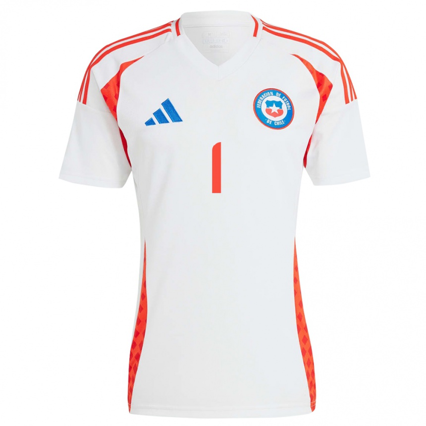 Kids Football Chile Cristóbal Piña #1 White Away Jersey 24-26 T-Shirt Nz