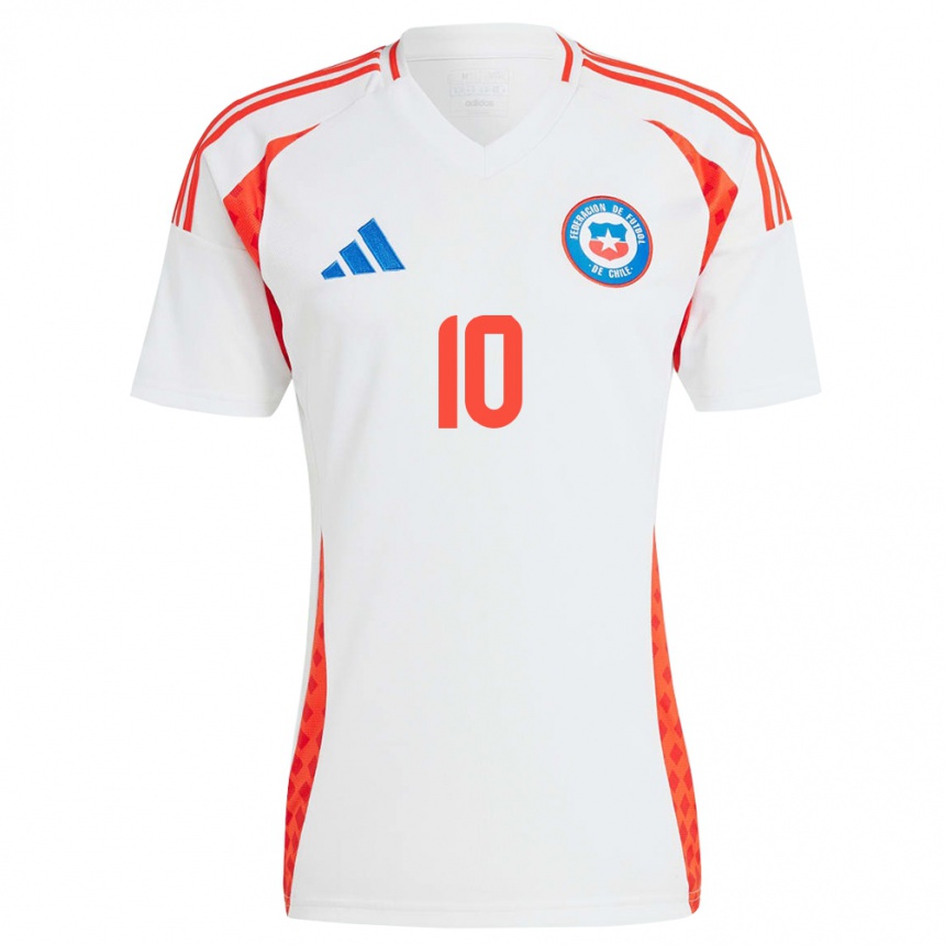 Kids Football Chile Alexis Sánchez #10 White Away Jersey 24-26 T-Shirt Nz