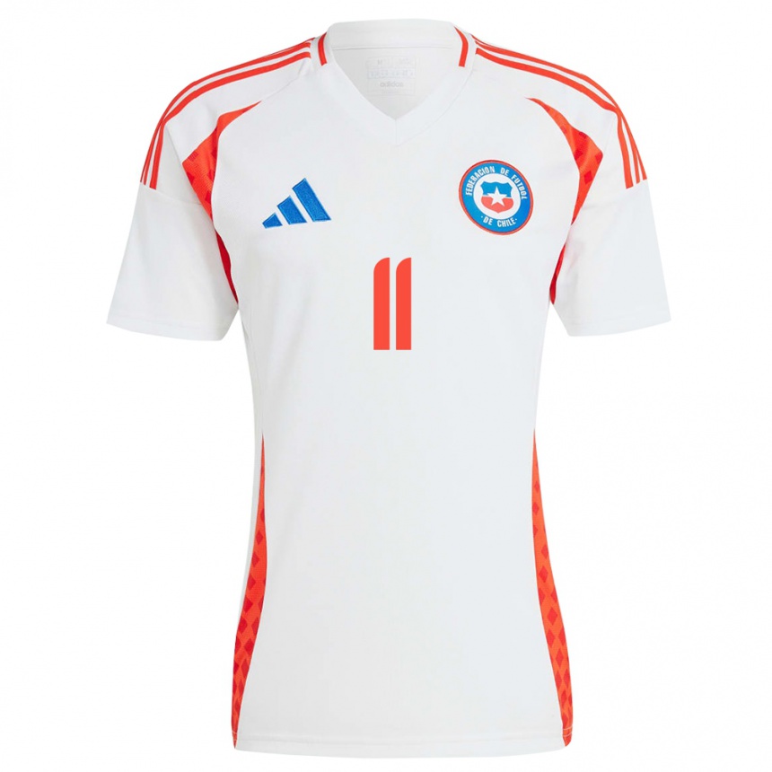 Kids Football Chile Eduardo Vargas #11 White Away Jersey 24-26 T-Shirt Nz