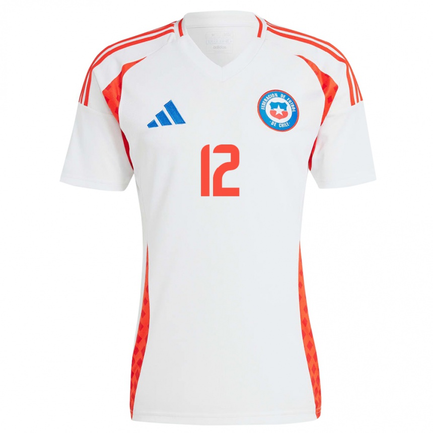 Kids Football Chile Diego Carreño #12 White Away Jersey 24-26 T-Shirt Nz