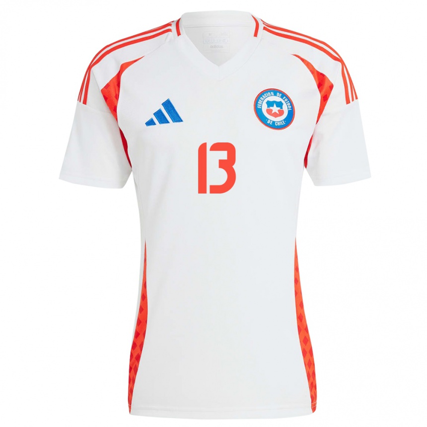 Kids Football Chile Anaís Cifuentes #13 White Away Jersey 24-26 T-Shirt Nz