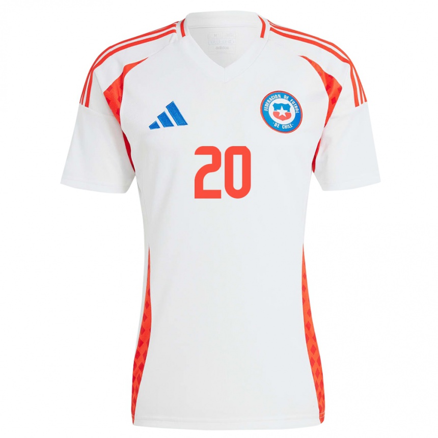 Kids Football Chile Benjamín Castro #20 White Away Jersey 24-26 T-Shirt Nz