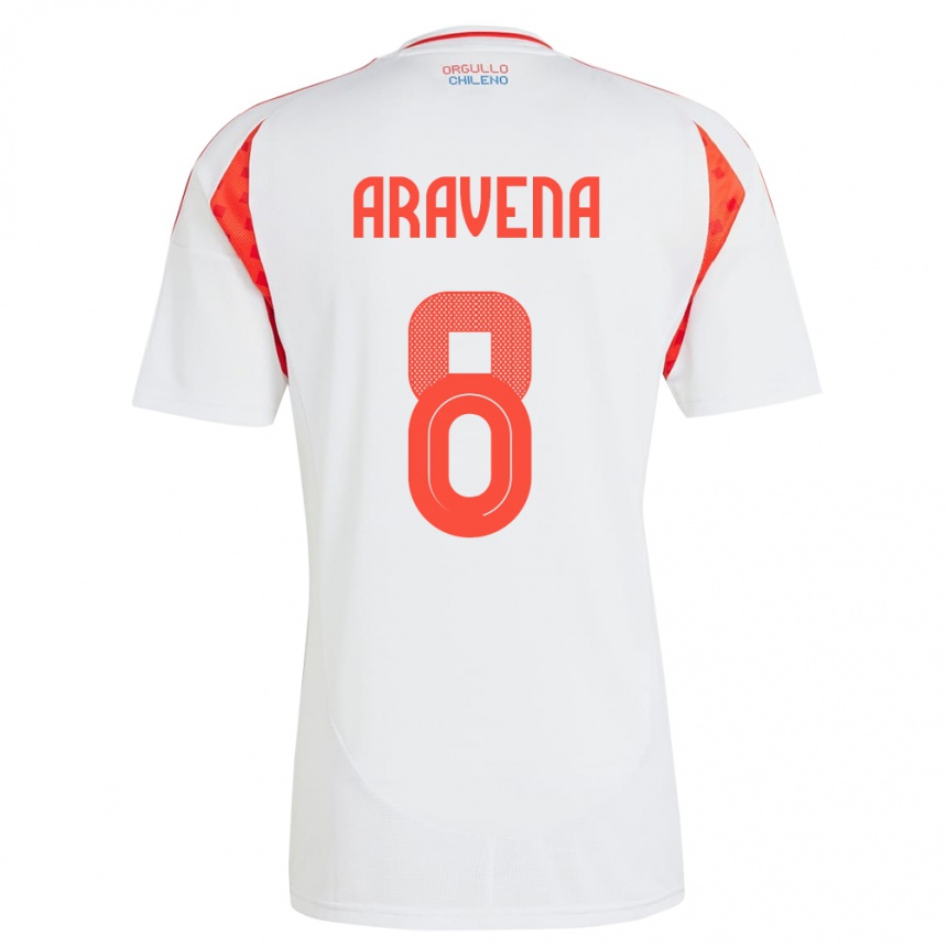 Kids Football Chile Alexander Aravena #8 White Away Jersey 24-26 T-Shirt Nz