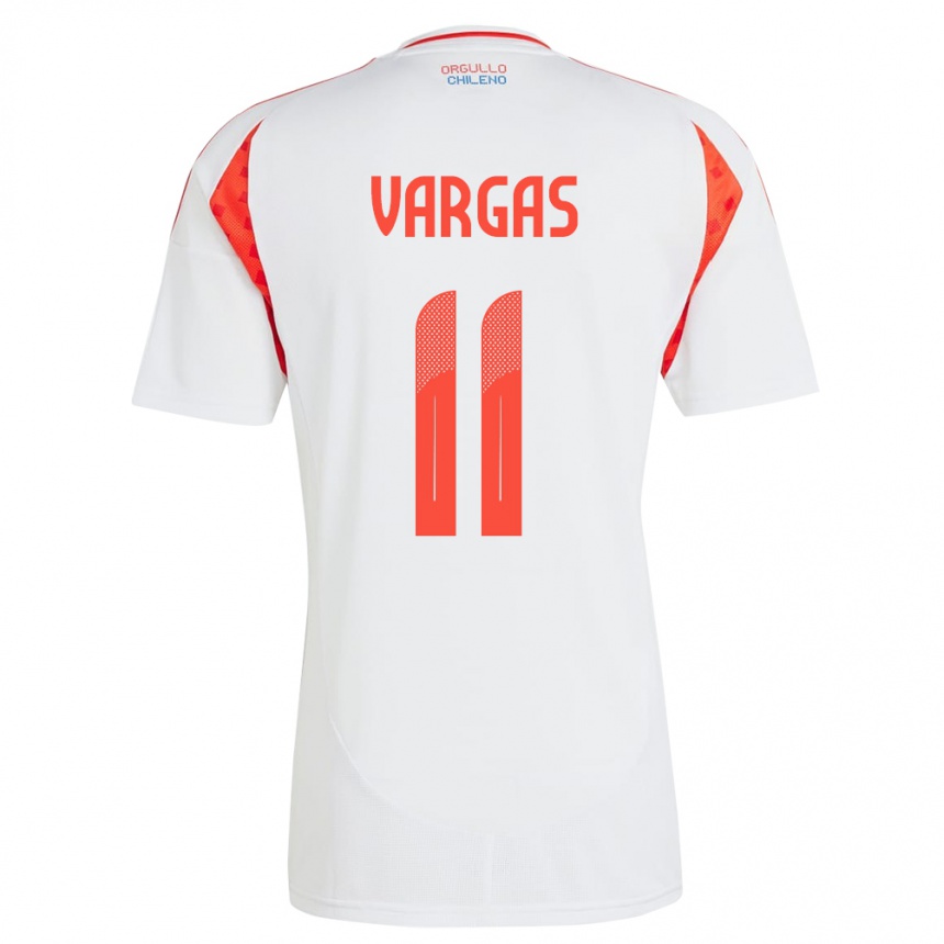 Kids Football Chile Eduardo Vargas #11 White Away Jersey 24-26 T-Shirt Nz