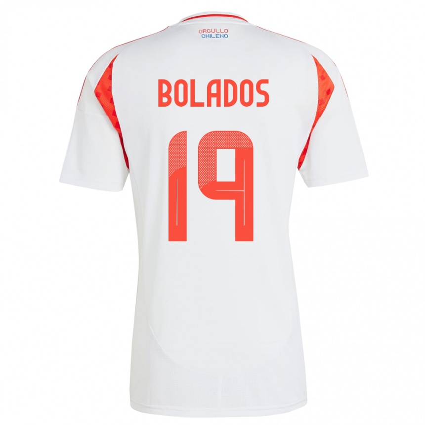 Kids Football Chile Marcos Bolados #19 White Away Jersey 24-26 T-Shirt Nz