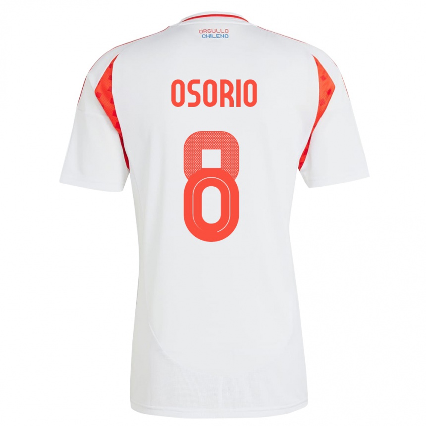 Kids Football Chile Darío Osorio #8 White Away Jersey 24-26 T-Shirt Nz