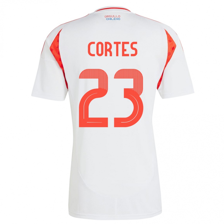 Kids Football Chile Brayan Cortés #23 White Away Jersey 24-26 T-Shirt Nz