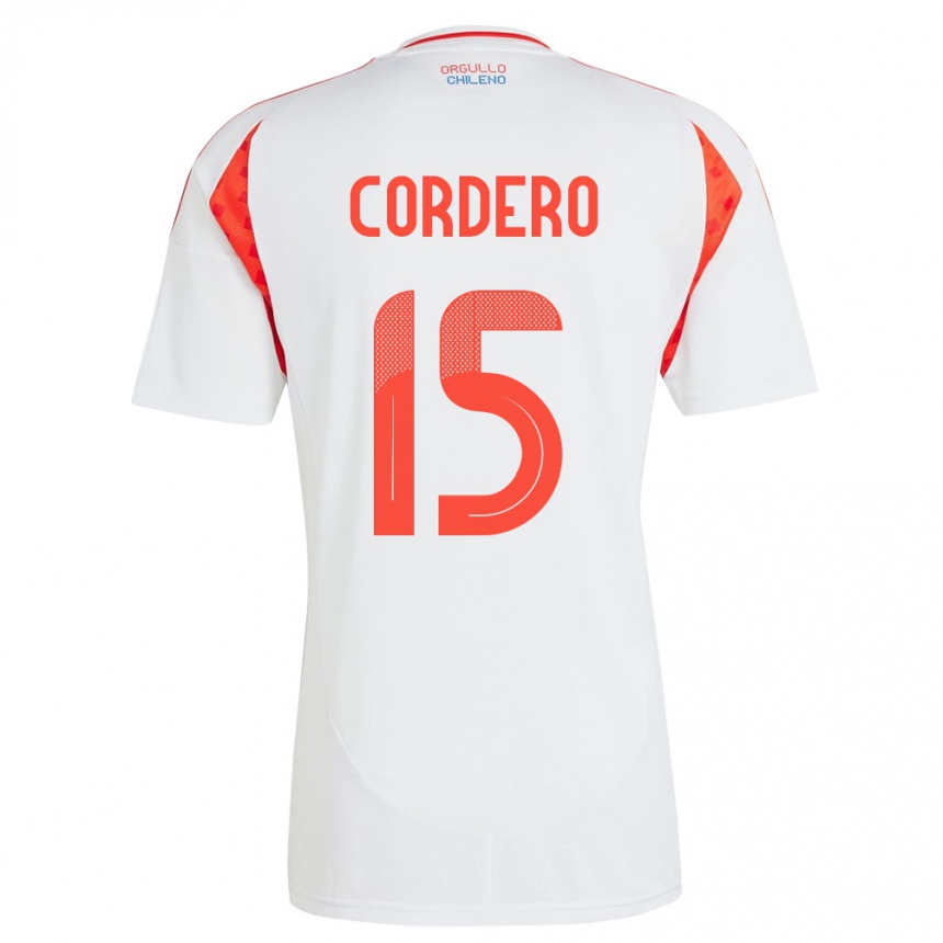 Kids Football Chile Renato Cordero #15 White Away Jersey 24-26 T-Shirt Nz