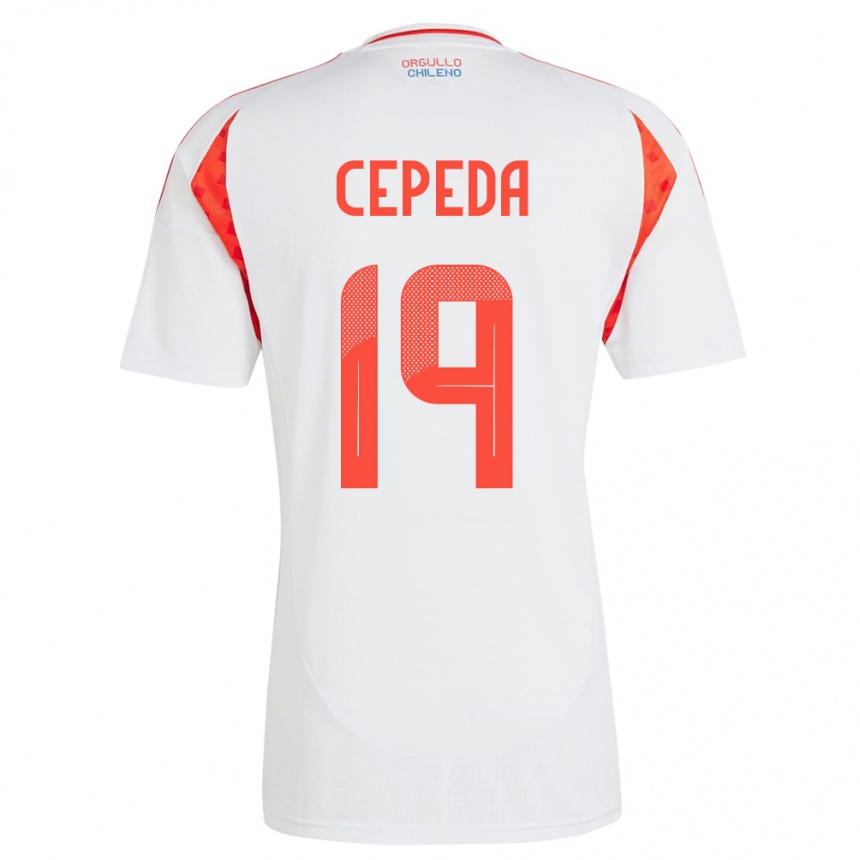 Kids Football Chile Lucas Cepeda #19 White Away Jersey 24-26 T-Shirt Nz