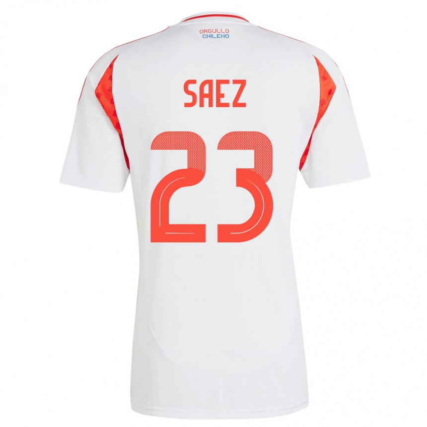 Kids Football Chile Ignacio Sáez #23 White Away Jersey 24-26 T-Shirt Nz