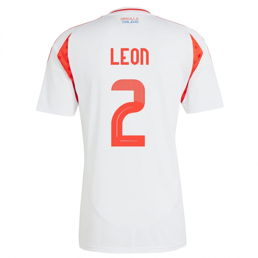 Kids Football Chile Maicol León #2 White Away Jersey 24-26 T-Shirt Nz