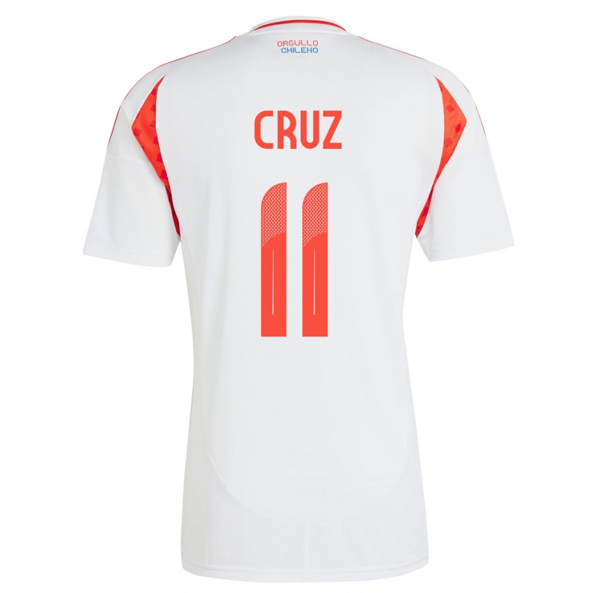 Kids Football Chile Joan Cruz #11 White Away Jersey 24-26 T-Shirt Nz