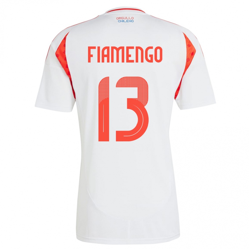 Kids Football Chile Darko Fiamengo #13 White Away Jersey 24-26 T-Shirt Nz