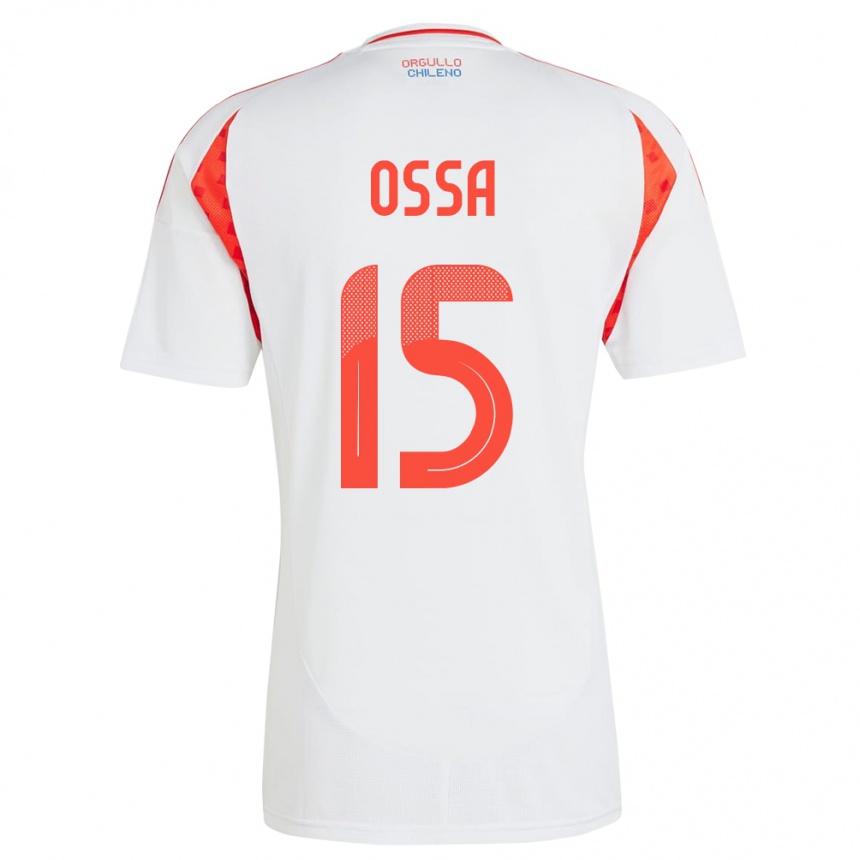 Kids Football Chile Diego Ossa #15 White Away Jersey 24-26 T-Shirt Nz