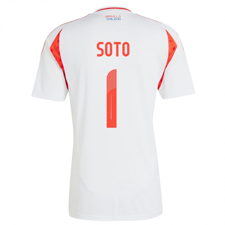 Kids Football Chile Fernando Soto #1 White Away Jersey 24-26 T-Shirt Nz