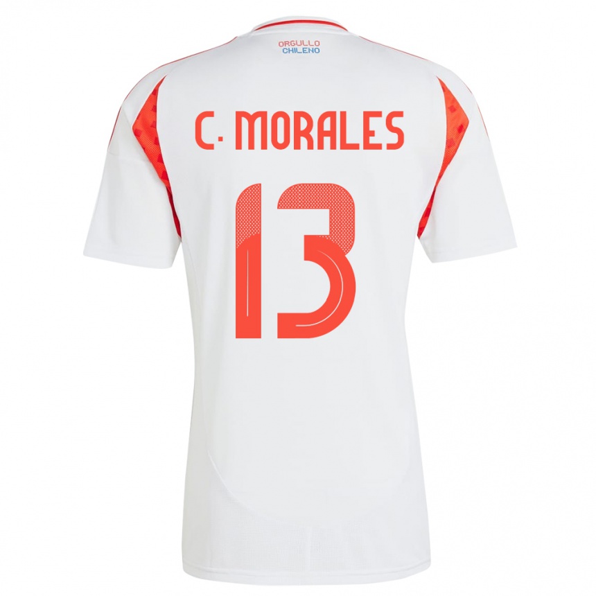 Kids Football Chile Cristián Morales #13 White Away Jersey 24-26 T-Shirt Nz