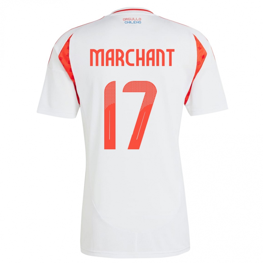 Kids Football Chile Francisco Marchant #17 White Away Jersey 24-26 T-Shirt Nz