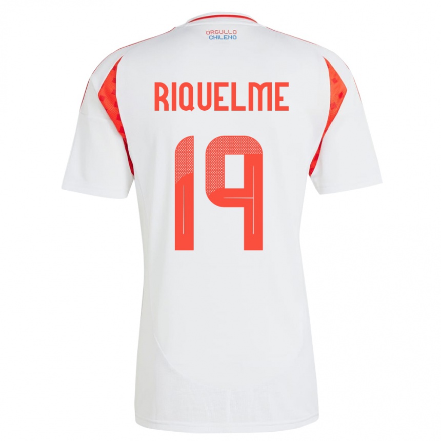 Kids Football Chile Benjamín Riquelme #19 White Away Jersey 24-26 T-Shirt Nz