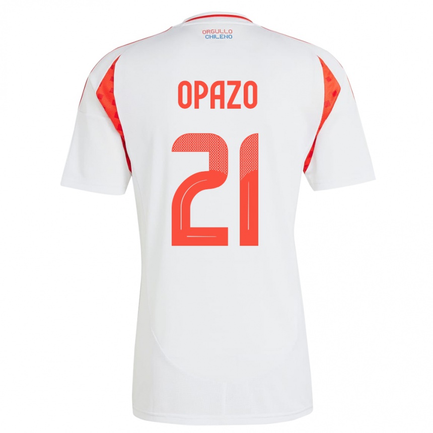 Kids Football Chile Diego Opazo #21 White Away Jersey 24-26 T-Shirt Nz