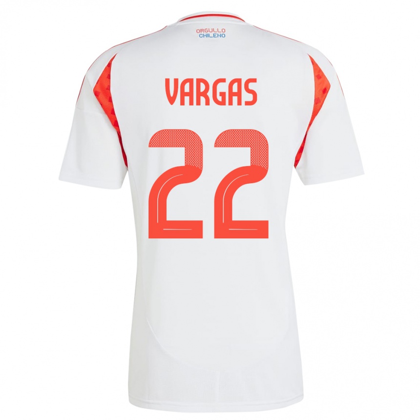 Kids Football Chile Diego Vargas #22 White Away Jersey 24-26 T-Shirt Nz