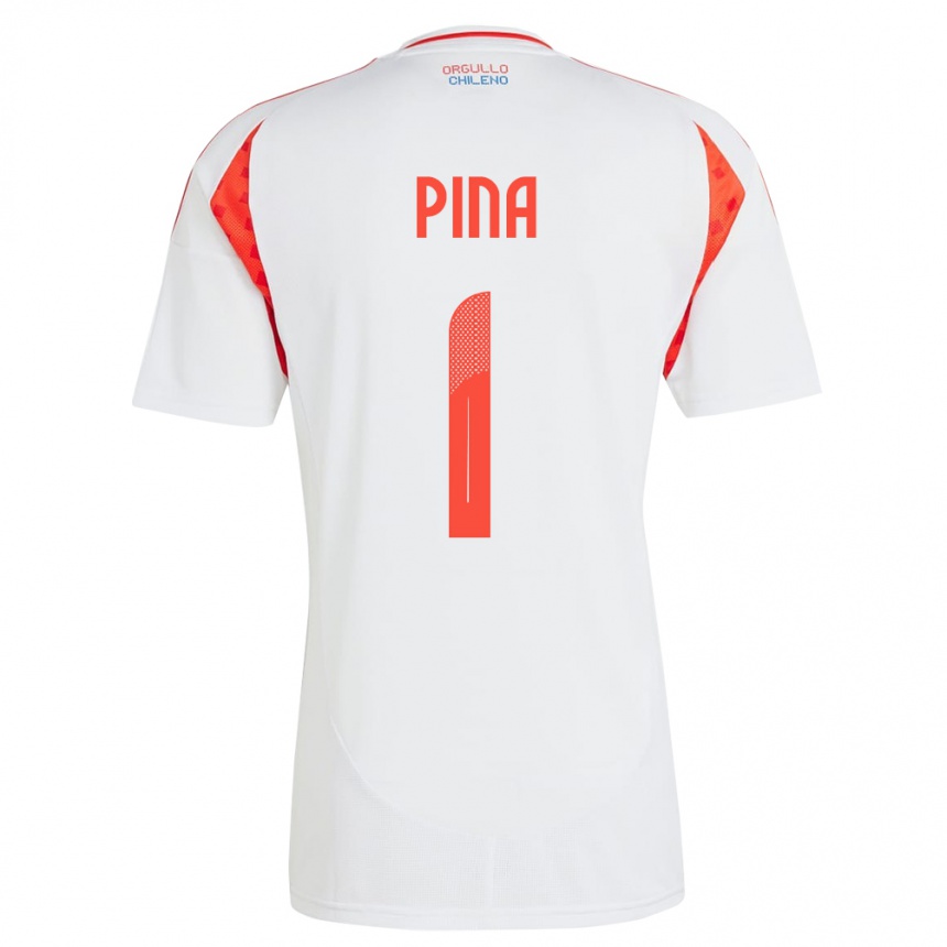 Kids Football Chile Cristóbal Piña #1 White Away Jersey 24-26 T-Shirt Nz