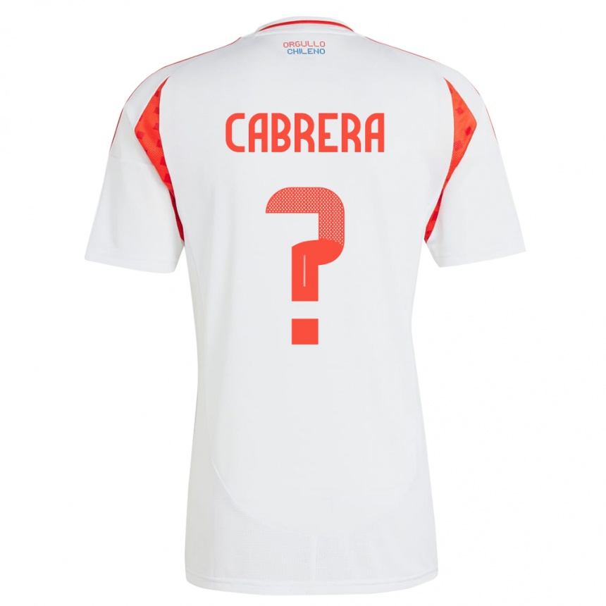 Kids Football Chile Vicente Cabrera #0 White Away Jersey 24-26 T-Shirt Nz