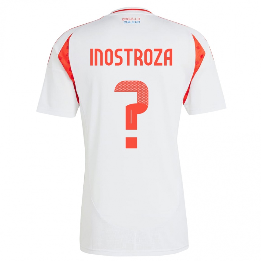 Kids Football Chile Fernando Inostroza #0 White Away Jersey 24-26 T-Shirt Nz