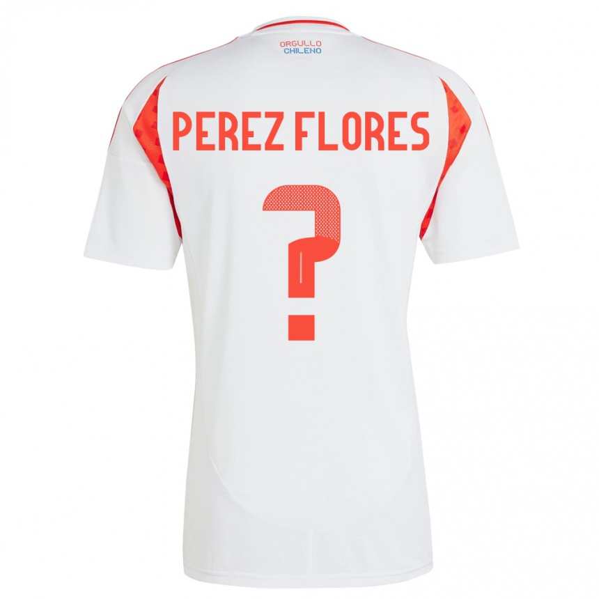 Kids Football Chile Benjamín Pérez Flores #0 White Away Jersey 24-26 T-Shirt Nz