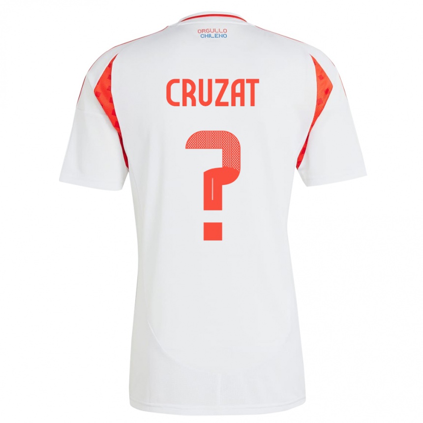 Kids Football Chile Ignacio Cruzat #0 White Away Jersey 24-26 T-Shirt Nz