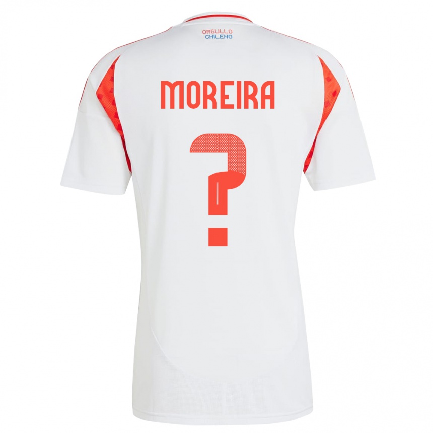 Kids Football Chile Vicente Moreira #0 White Away Jersey 24-26 T-Shirt Nz