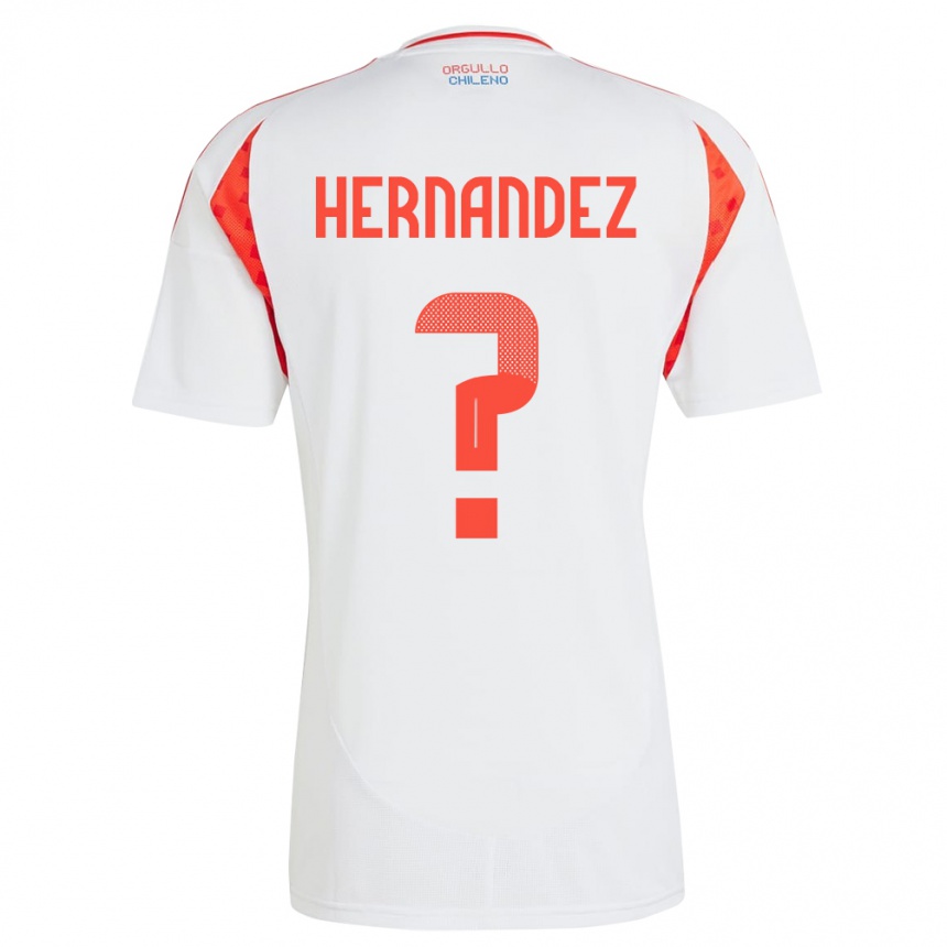 Kids Football Chile Camilo Hernández #0 White Away Jersey 24-26 T-Shirt Nz