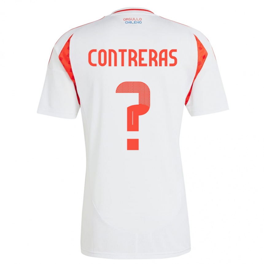 Kids Football Chile Mathías Contreras #0 White Away Jersey 24-26 T-Shirt Nz