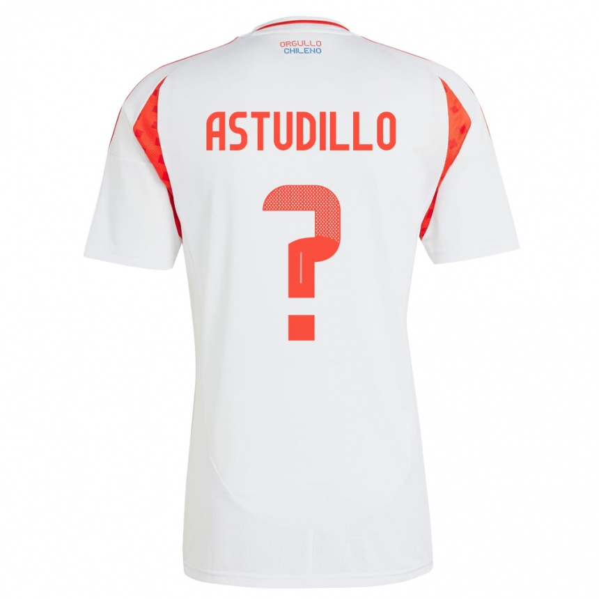 Kids Football Chile Jerall Astudillo #0 White Away Jersey 24-26 T-Shirt Nz