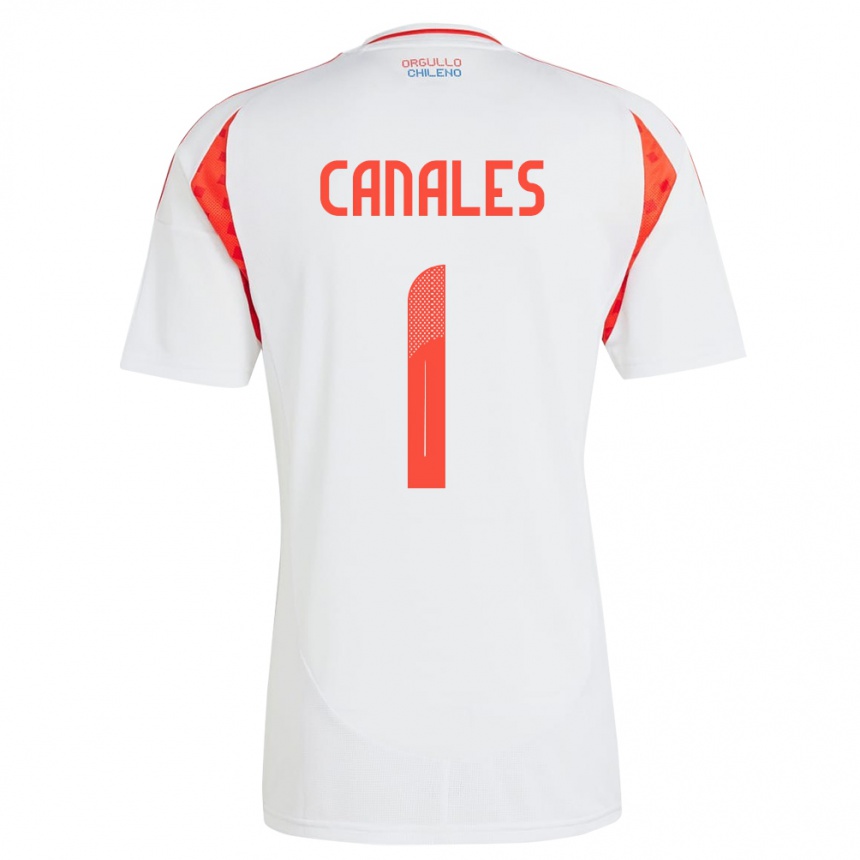 Kids Football Chile Antonia Canales #1 White Away Jersey 24-26 T-Shirt Nz