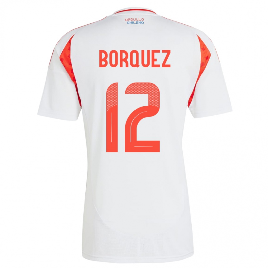 Kids Football Chile Gabriela Bórquez #12 White Away Jersey 24-26 T-Shirt Nz