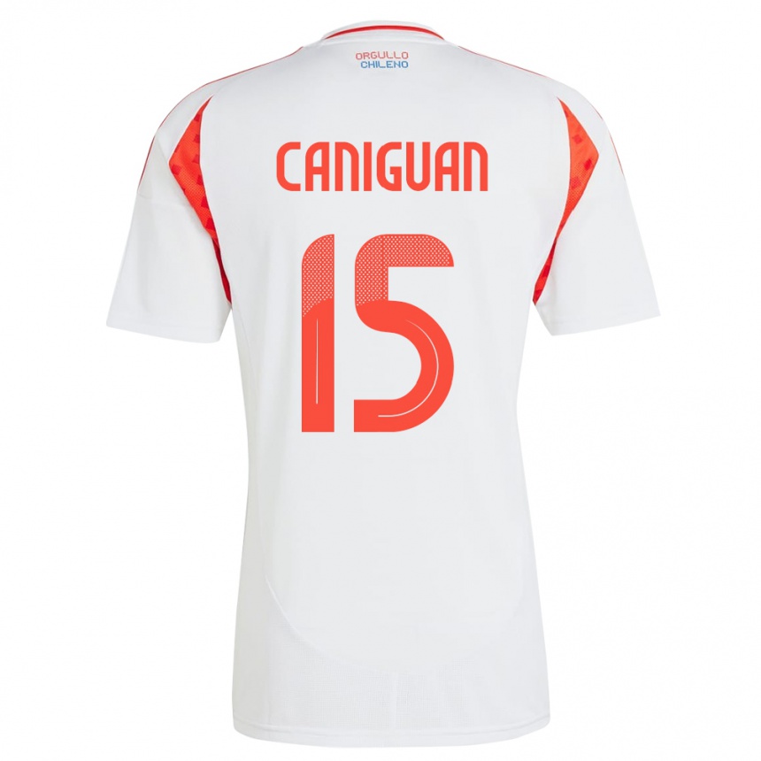 Kids Football Chile Franchesca Caniguán #15 White Away Jersey 24-26 T-Shirt Nz