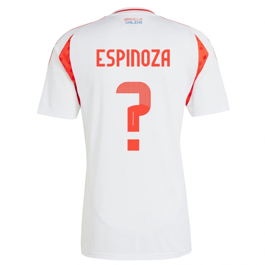 Kids Football Chile Gali Espinoza #0 White Away Jersey 24-26 T-Shirt Nz