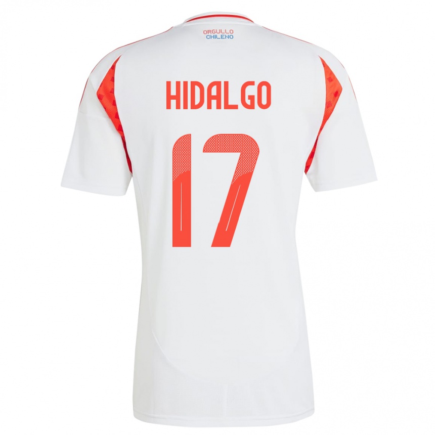 Kids Football Chile Fernanda Hidalgo #17 White Away Jersey 24-26 T-Shirt Nz