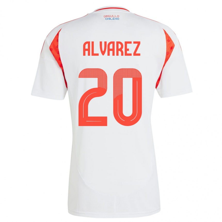 Kids Football Chile Anaís Álvarez #20 White Away Jersey 24-26 T-Shirt Nz