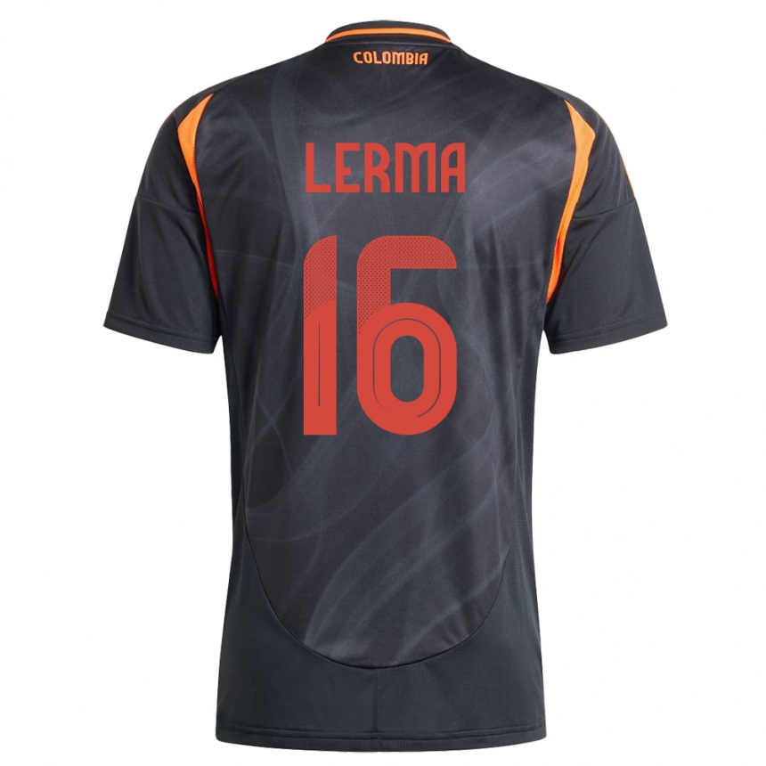 Kids Football Colombia Jefferson Lerma #16 Black Away Jersey 24-26 T-Shirt Nz