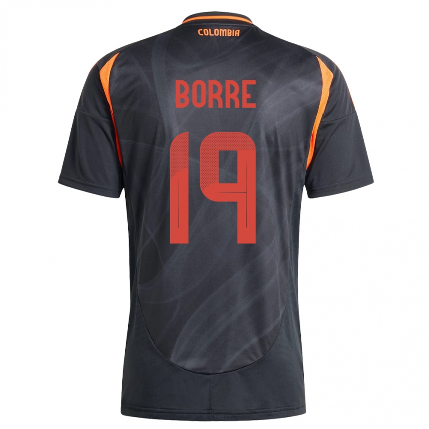 Kids Football Colombia Rafael Borré #19 Black Away Jersey 24-26 T-Shirt Nz