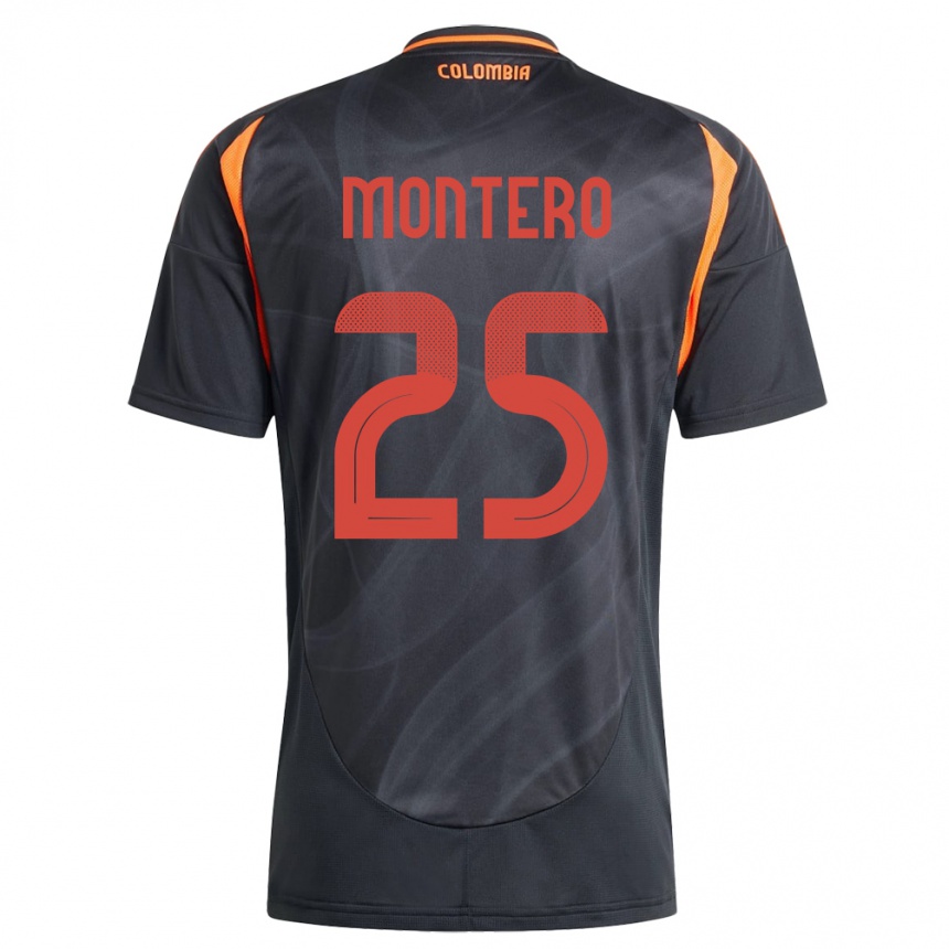 Kids Football Colombia Álvaro Montero #25 Black Away Jersey 24-26 T-Shirt Nz