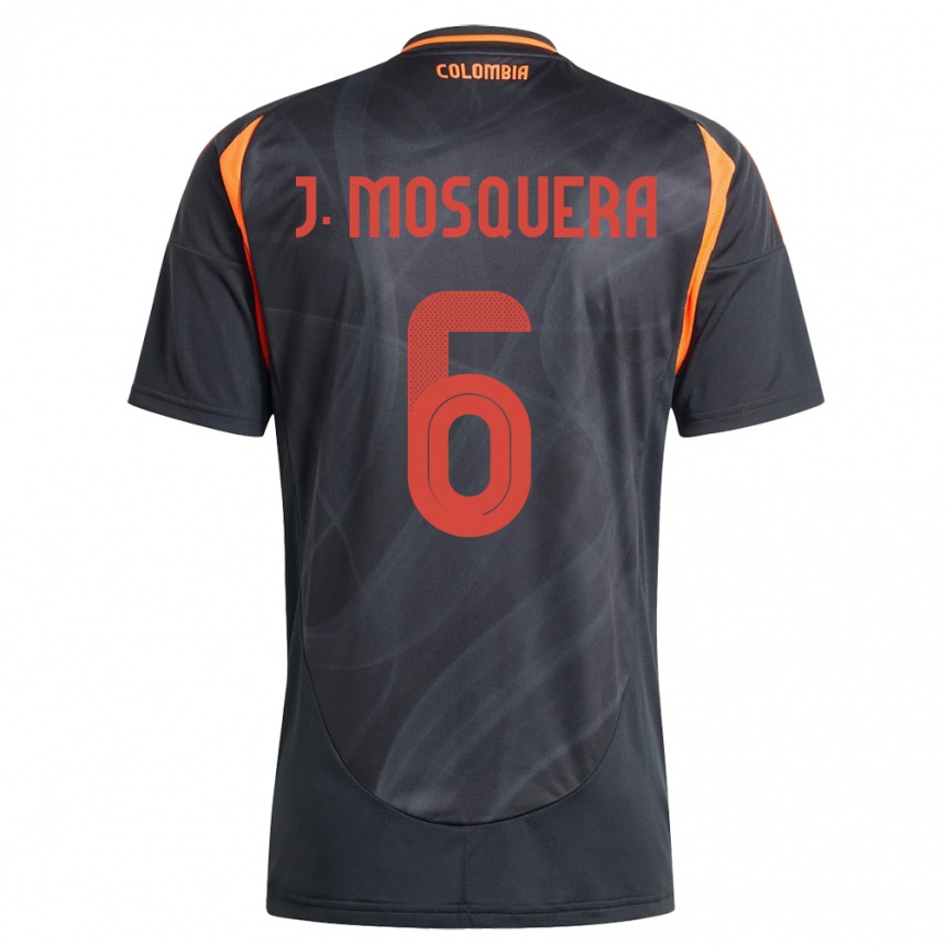 Kids Football Colombia Juan Mosquera #6 Black Away Jersey 24-26 T-Shirt Nz