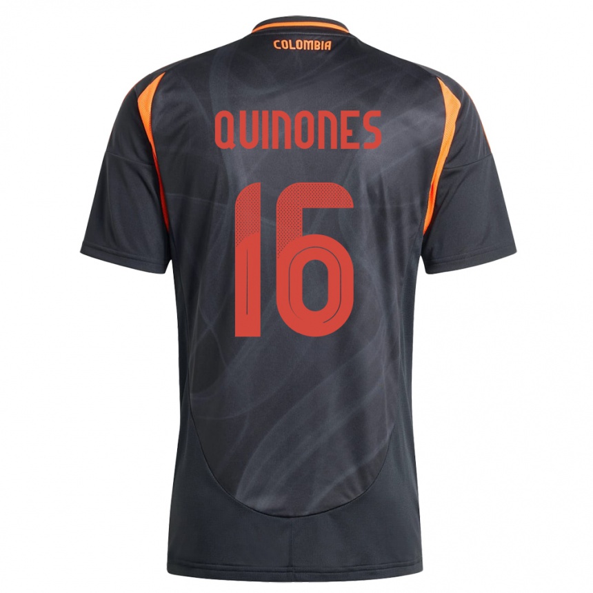 Kids Football Colombia Nelson Quiñónes #16 Black Away Jersey 24-26 T-Shirt Nz