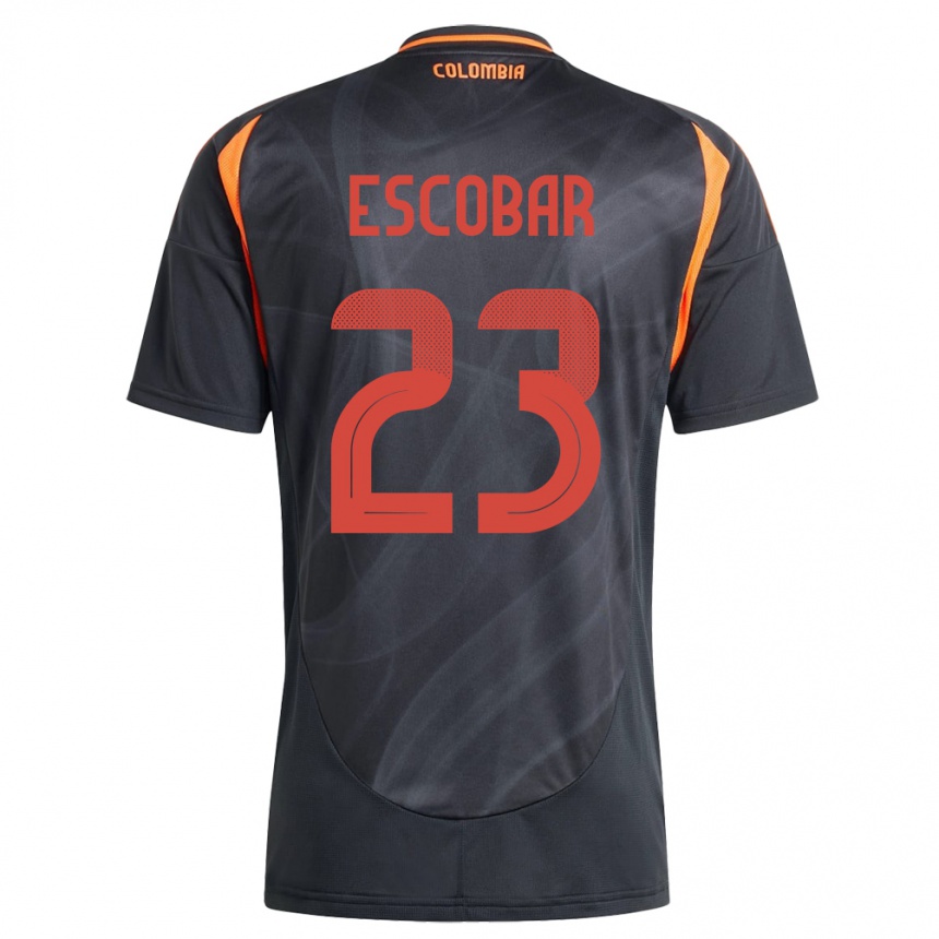 Kids Football Colombia Josen Escobar #23 Black Away Jersey 24-26 T-Shirt Nz