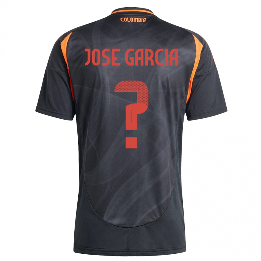 Kids Football Colombia José García #0 Black Away Jersey 24-26 T-Shirt Nz