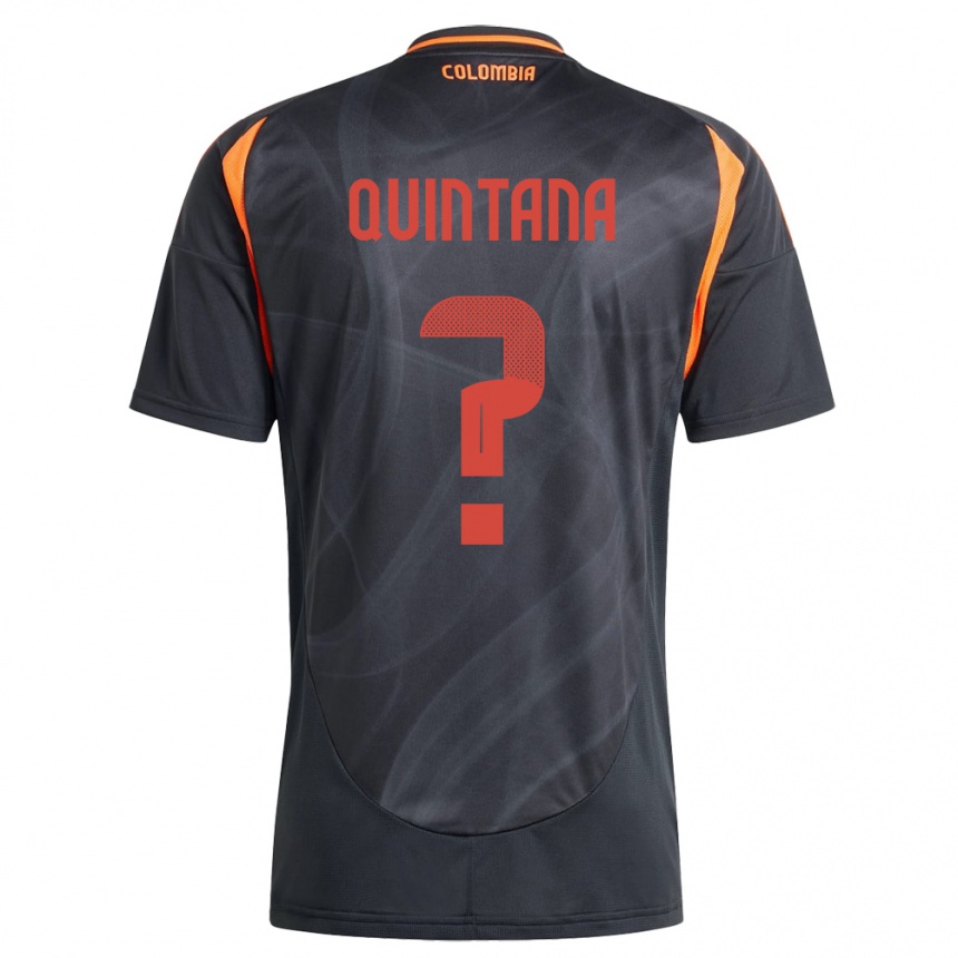 Kids Football Colombia Juan Quintana #0 Black Away Jersey 24-26 T-Shirt Nz