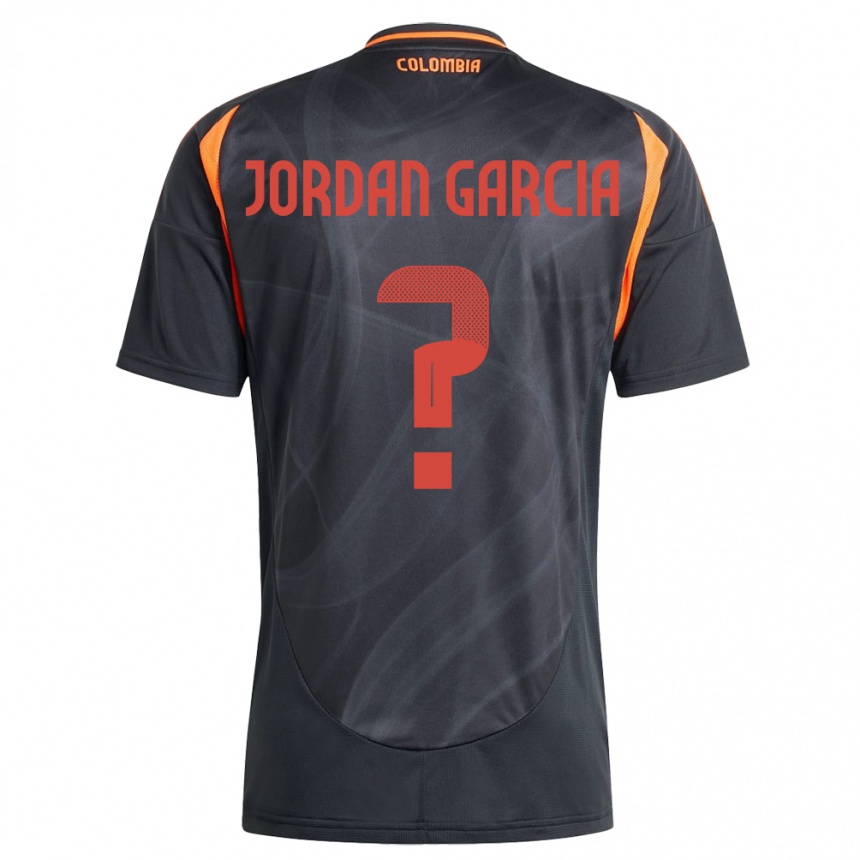 Kids Football Colombia Jordan García #0 Black Away Jersey 24-26 T-Shirt Nz